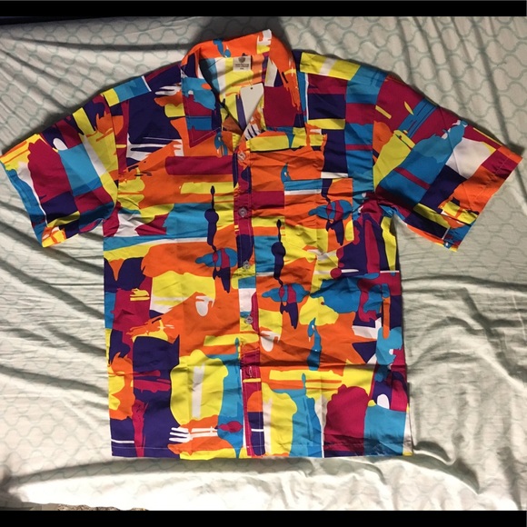 tropical Pal love Other - Hawaiian shirt with color splash design